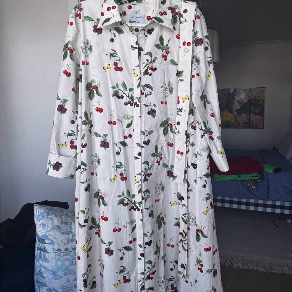 Floral White Midi Dress